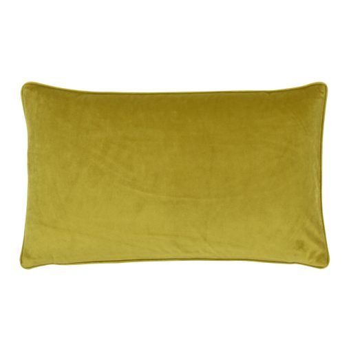 Colour Olive Rectangular Velvet Cushion Cover 30cm x 50cm