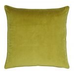 Large 55x55cm monotone olive velvet outdoor cushion
