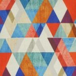 Closeup Image of Multi Colour Triangle Pattern Square Illusions Cushion Cover 45x45cm
