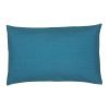 Single tone Egyptian blue rectangular cotton linen cushion cover