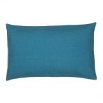 Single tone Egyptian blue rectangular cotton linen cushion cover
