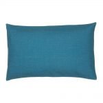 Single tone Egyptian blue rectangular cotton linen cushion cover