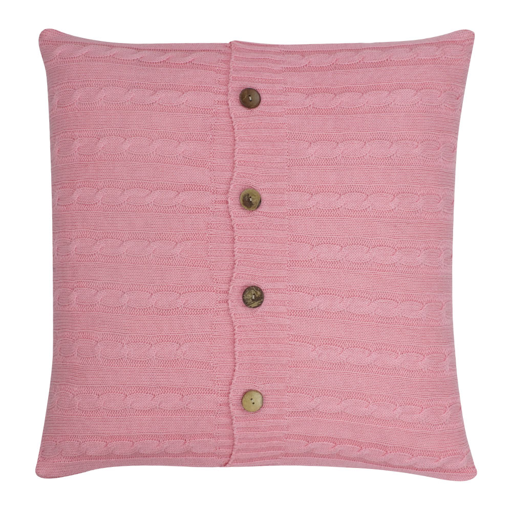 Mud Pie Pink Tooth Knitted Pillows 6 x 5