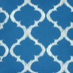 Close up of teal and white outdoor cushion cover