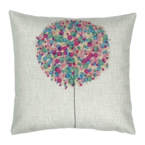 Square Purple Bubble Tree Cushion Cover 45x45cm