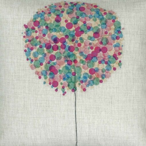 Closeup Image of Purple Bubble Tree Cushion Cover 45x45cm