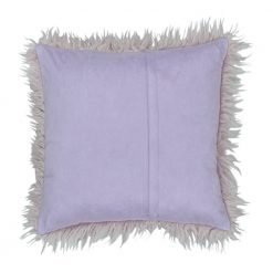 Purple back Cushion cover Square Fur With Zipper