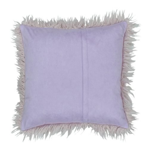 Purple back Cushion cover Square Fur With Zipper