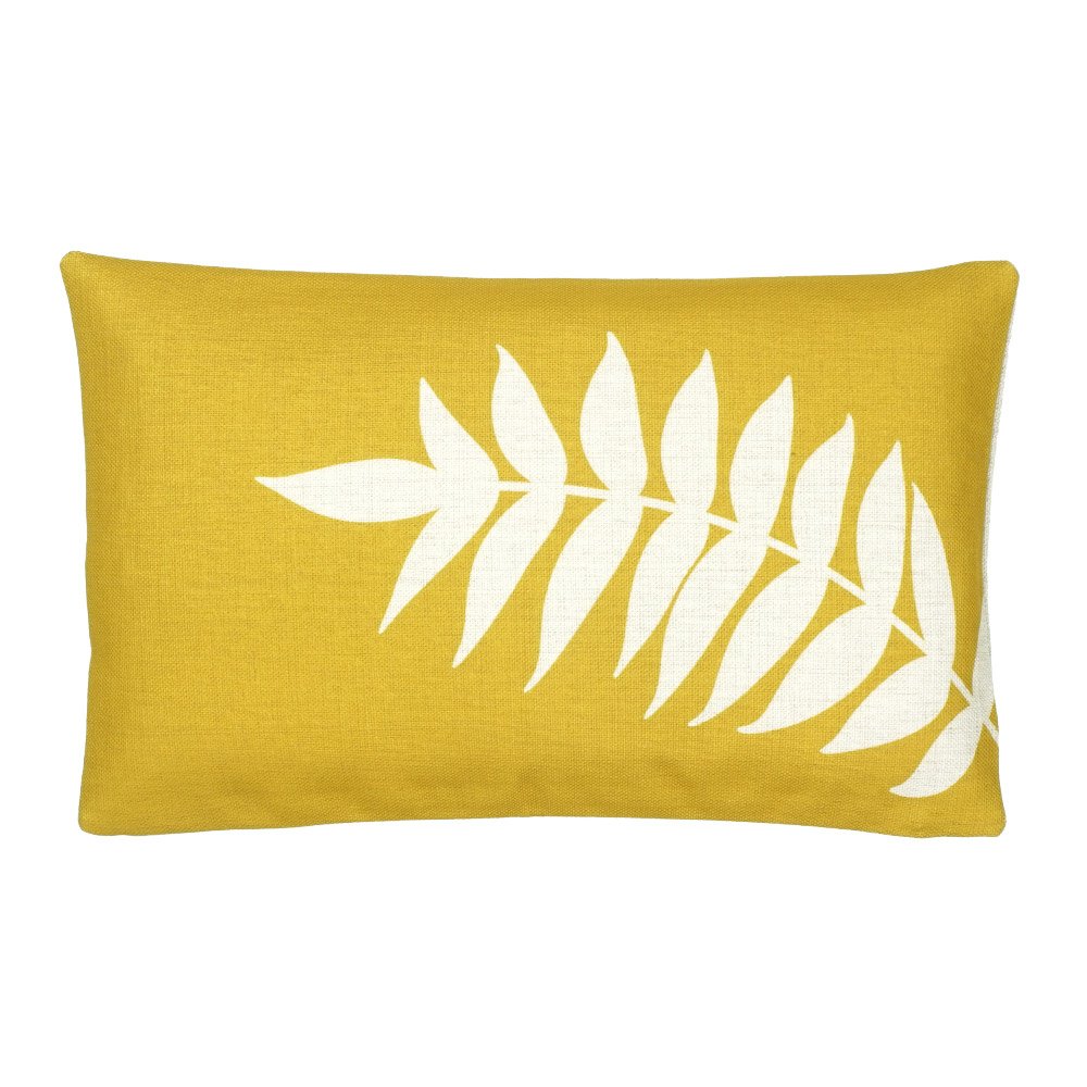 yellow rectangular cushion