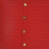 Closeup Image of Square Red Cable Knit Cushion Cover 50x50cm With Buttons