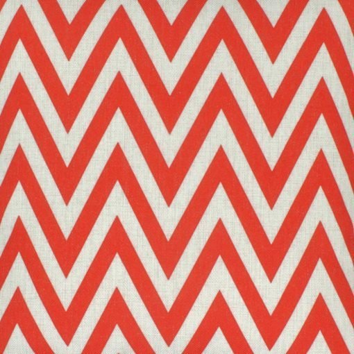 Closeup Image Colour Red Chevron Square Cushion Cover 45x45cm
