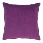 Large 55x55cm monotone purple velvet cushion