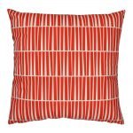 Square red and white modern velvet cushion cover