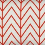 Close up of rectangular velvet cushion cover with zigzag pattern
