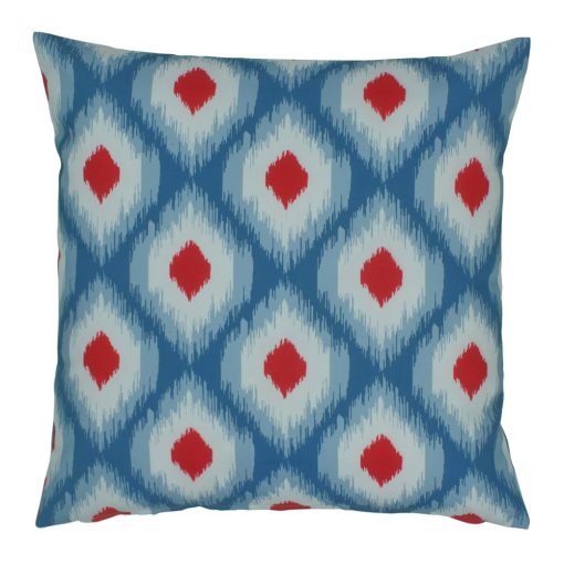 Blue white and red outdoor cushion cover