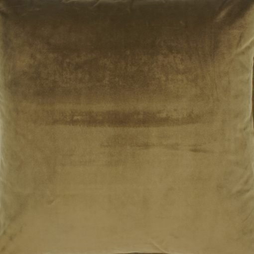 Close up of brown velvet cushion cover