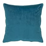 Large 55x55cm monotone teal velvet outdoor cushion