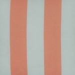 Close up of peach and white stripes cushion