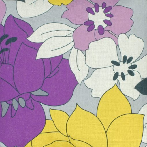 Closeup Image Floral Violet Square Cushion Cover 45x45cm