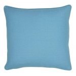 Photo of polyester cushion cover in blue colour