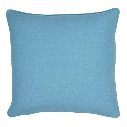Photo of polyester cushion cover in blue colour