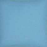 Close-up photo of blue cushion cover in polyester fabric