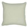 Photo of square cream cushion cover made of polyester fabric