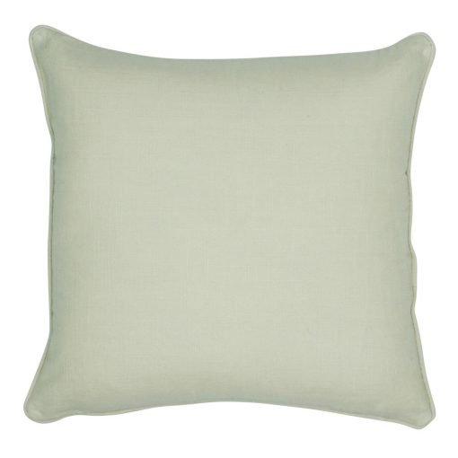 Photo of square cream cushion cover made of polyester fabric