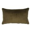 Rectangular brown velvet cushion cover