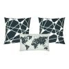 A collection 3 cushion covers with global map design and in grey and white colours