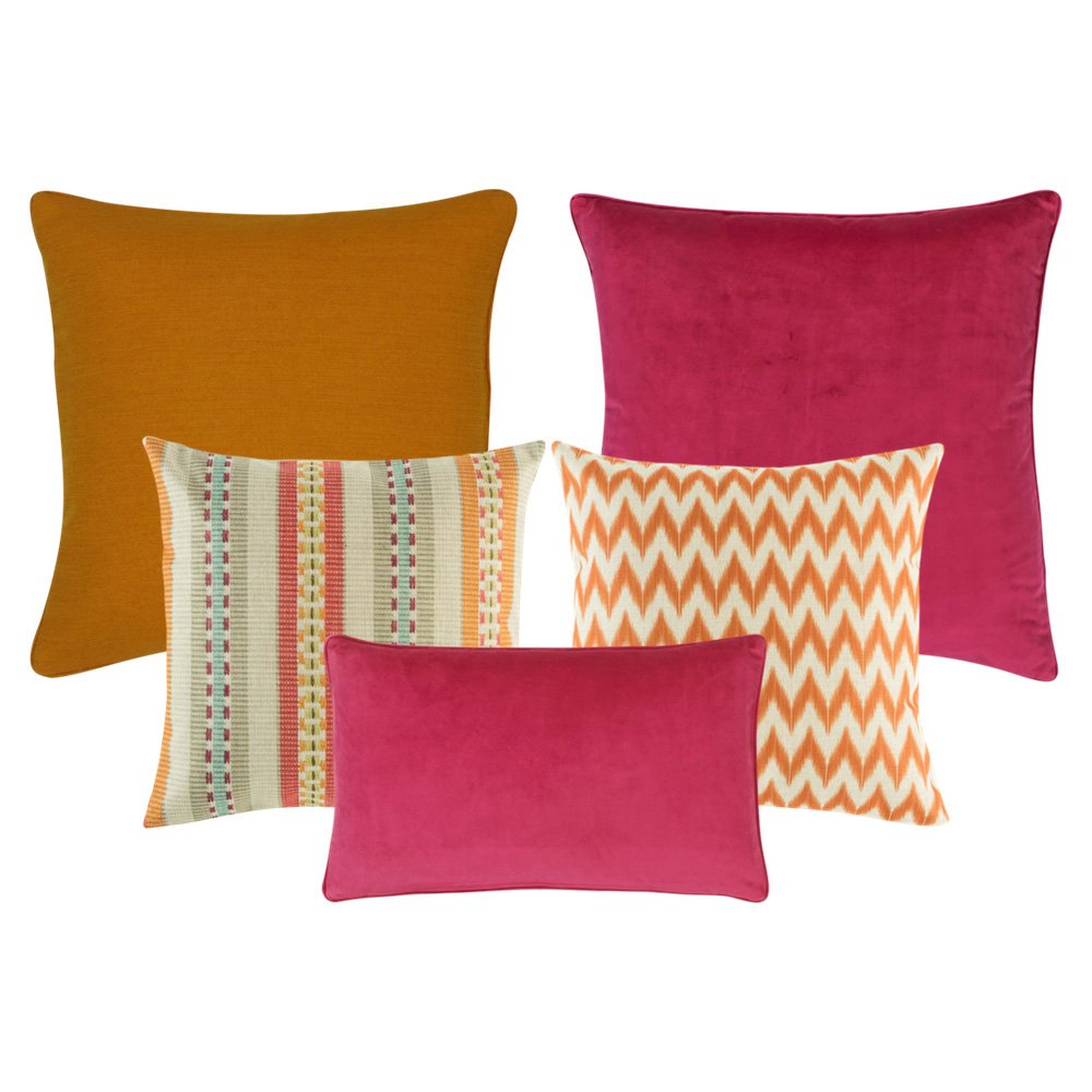 orange rectangle cushion