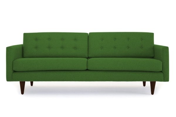 Empty green sofa