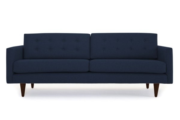 Dark navy empty sofa