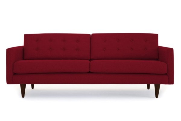 Empty red sofa