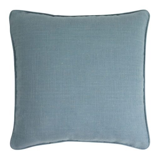 Image of square polyester cushion in cornflower blue colour