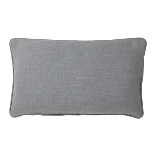 Image of grey polyester rectangular cushion cover