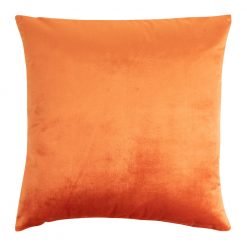 Image of velvet linen cushion cover in burnt orange colour