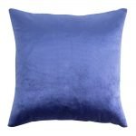Image of cobalt blue cushion made in velvet fabric