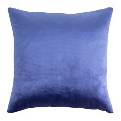 Image of cobalt blue cushion made in velvet fabric