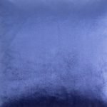 Close up photo of velvet linen cushion cover in cobalt blue colour
