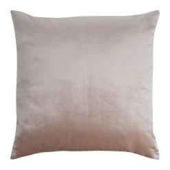 Photo of dusty pink cushion made of velvet fabric