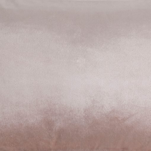 Close up photo of rectangular cushion cover made of dusty pink velvet fabric