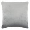 silver cushion cover made from velvet material in size 45x45