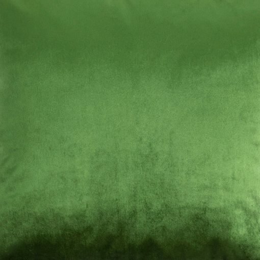 Close up image of forest green velvet linen cushion cover