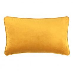 30x50 velvet cushion in golden mustard colour