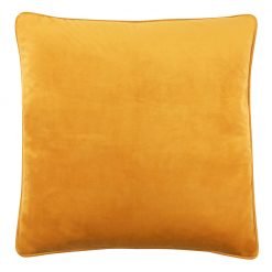 velvet mustard coloured velvet 45x45 cushion cover