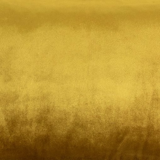 Close up image of velvet rectangular cushion in gold mustard colour