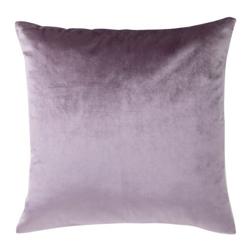 Photo of square 45 x 45cm lavender velvet linen cushion cover