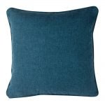 Photo of square cobalt blue polyester cushion cover