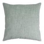 Photo of cotton linen blend mint cushion cover in basil green colour